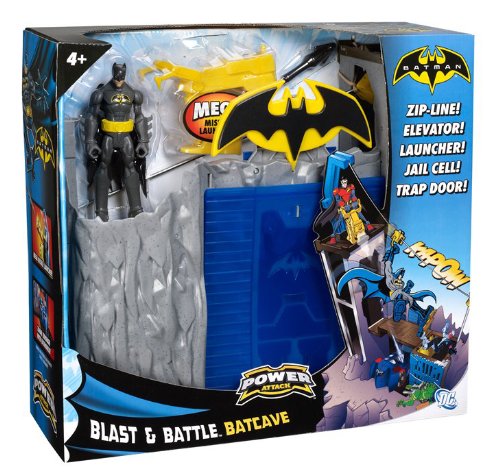 Batman W7220 Power Attack Blast & Battle Batcave Playset with